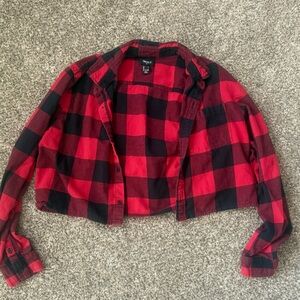 Forever 21 Red and Black Checkered Shirt